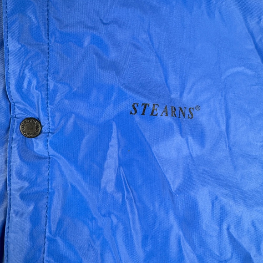 Stearns Rain Jacket Men XXL Blue Dry Wear Hooded Quilted Lined Workwear Coat - Picture 5 of 13